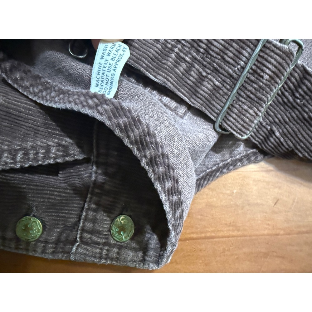 Vintage 70s Oskosh Unisex Overall Pants Men XS Womens S Corduroy Cotton Wide XX6 - Picture 5 of 8